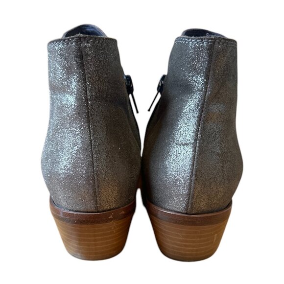 Garnet Hill alessandra gold metallic leather booties - Picture 6 of 9